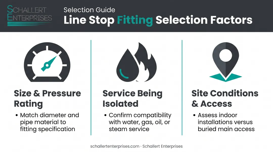 Three key factors for selecting the right line stop fitting