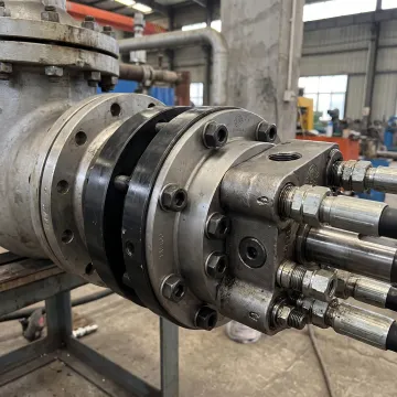 Hot tapping machine and cutter assembly