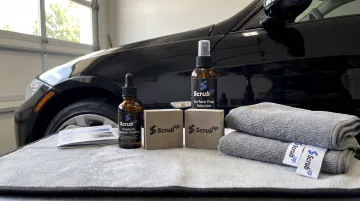 DIY graphene ceramic coating kit with applicator and microfiber towels
