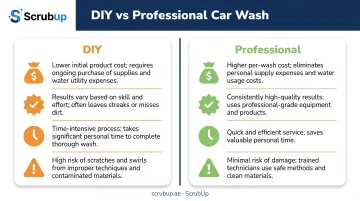 DIY versus professional car seat steam cleaning comparison chart