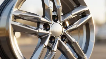 Glossy ceramic coated alloy wheel with deep reflective shine