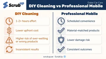 DIY versus professional car seat cleaning comparison across time cost and risk
