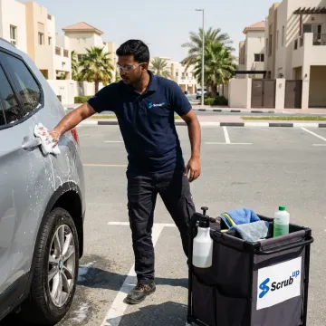 Mobile car wash in Dubai Falcon City