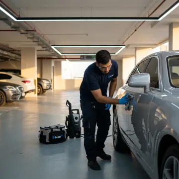 Mobile car detailing service in Dubai