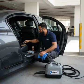 Car leather cleaning in Dubai