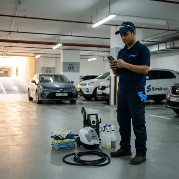 Booking mobile car detailing with a promo code