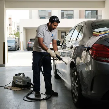 Mobile car wash appointment in progress