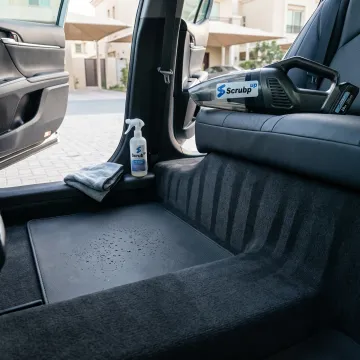 Clean vehicle carpet after deep cleaning