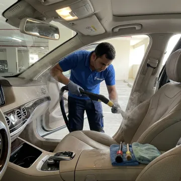 Mobile car interior restoration service