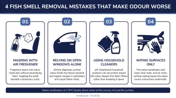 Four common fish smell removal mistakes and why they make odour worse
