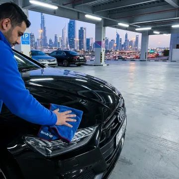 Glossy car after paint correction in Dubai