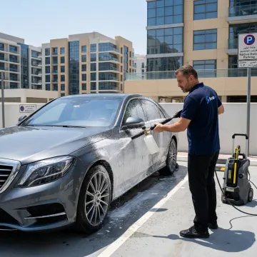 Mobile car wash service in Dubai