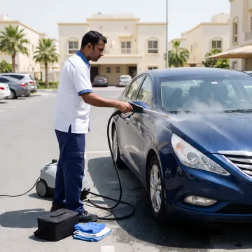 Steam Car Wash Services in JVC Dubai