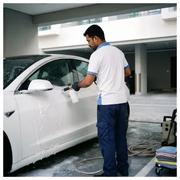 Tesla Car Wash Services in Dubai