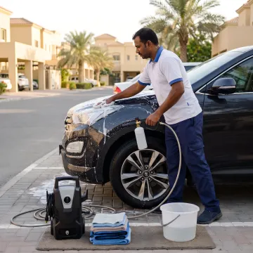 Falcon Car Wash Service in Dubai Falcon City