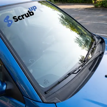 Clear windscreen after professional cleaning