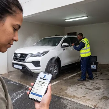 Mobile car wash booking and service