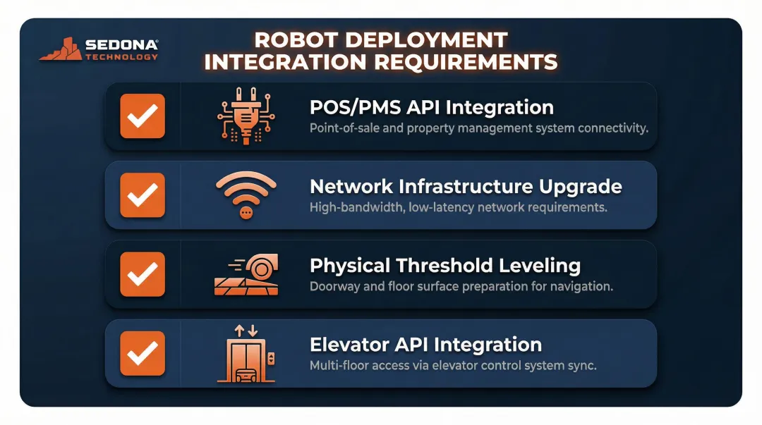 Four-step customer service robot integration requirements checklist for business deployment