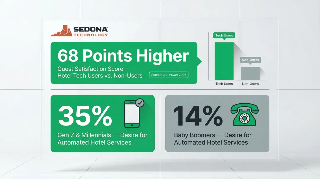 Hotel robot guest satisfaction statistics generational acceptance rates comparison infographic