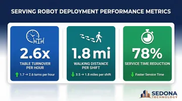 Restaurant service robot measurable impact metrics infographic with key statistics