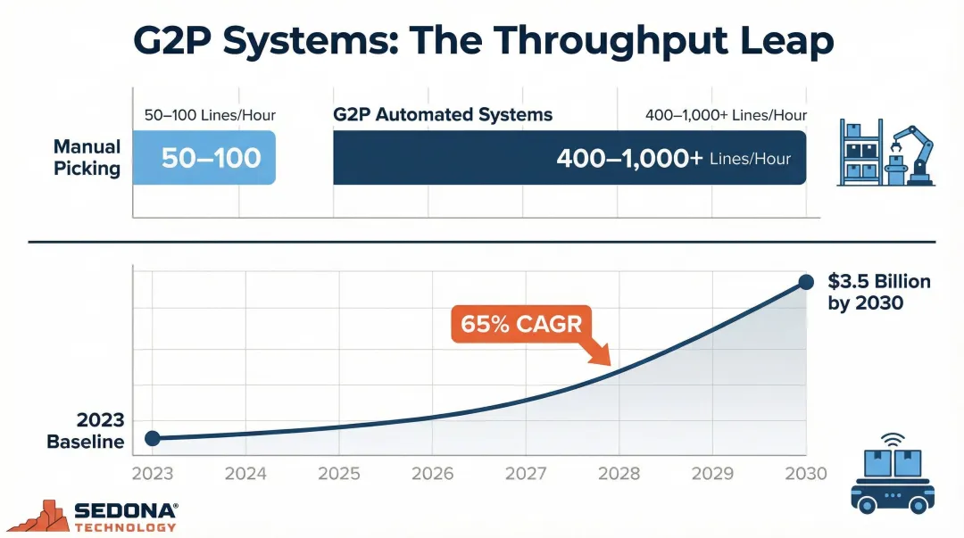 Goods-to-person warehouse throughput gains and micro-fulfillment center market growth