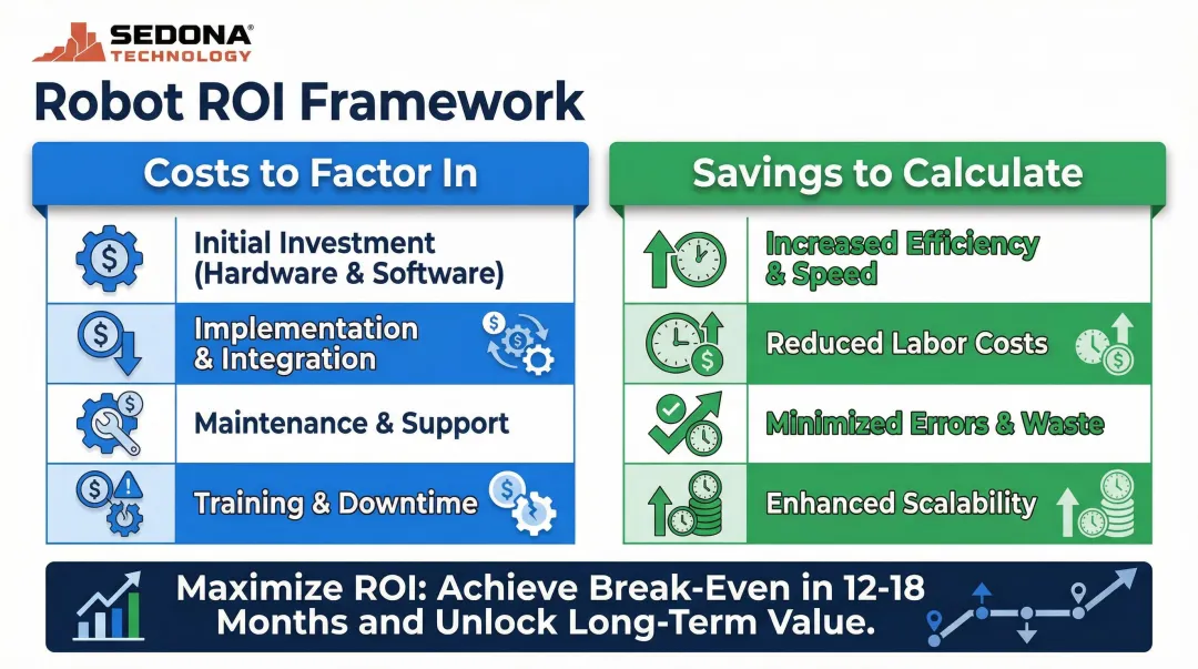 Restaurant delivery robot total cost of ownership versus labor cost ROI calculation framework