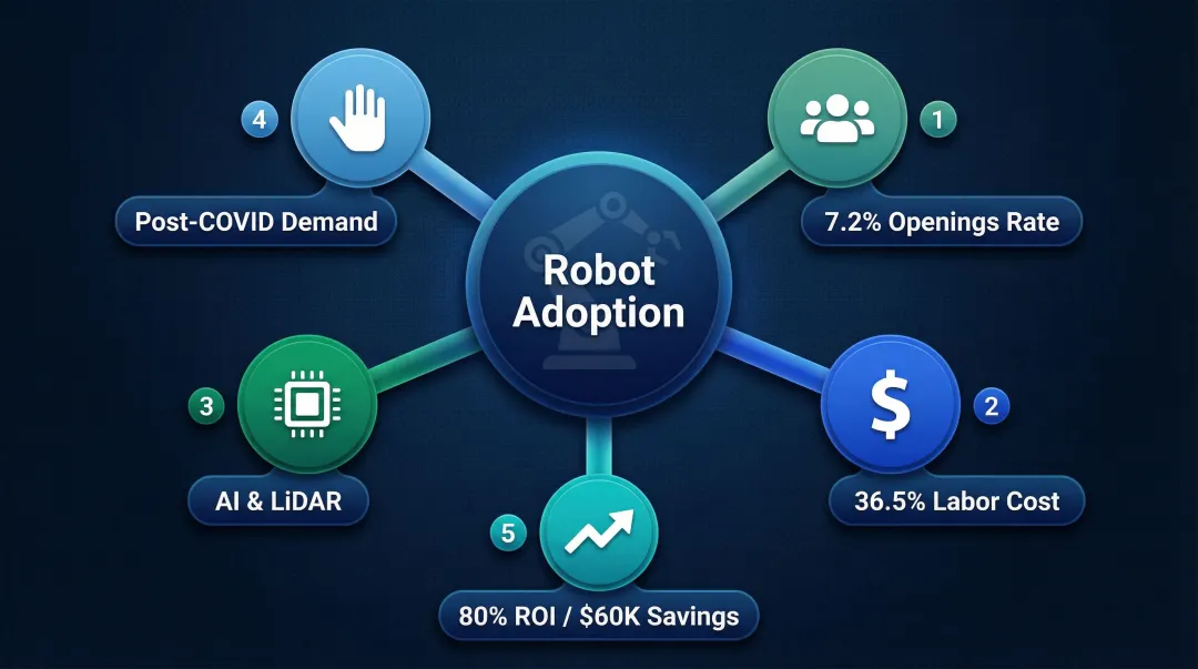 Five key drivers accelerating restaurant delivery robot adoption labor costs and ROI