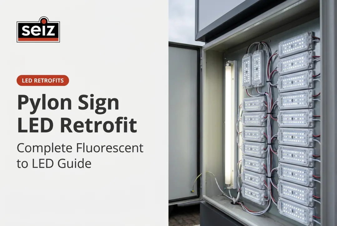 Pylon Sign LED Retrofit: Complete Fluorescent to LED Guide
