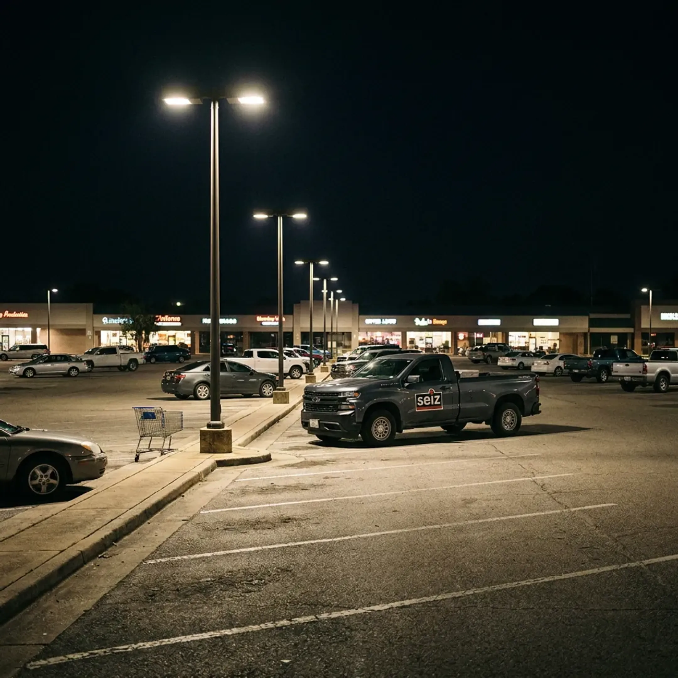Retail Shopping Center Parking Lot