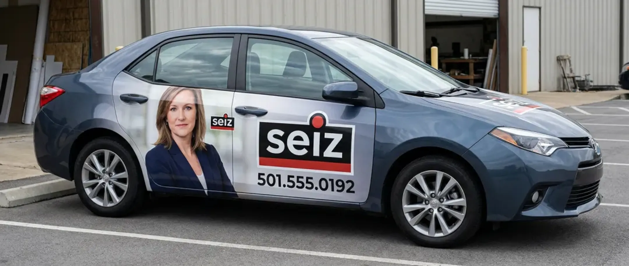 Real estate agent vehicle wrap