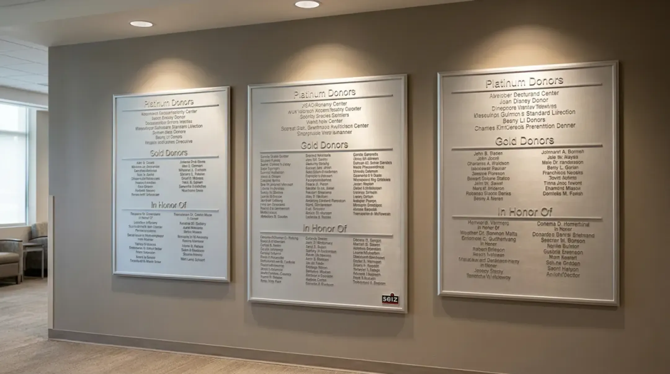 Hospital Donor Recognition Wall Plaque