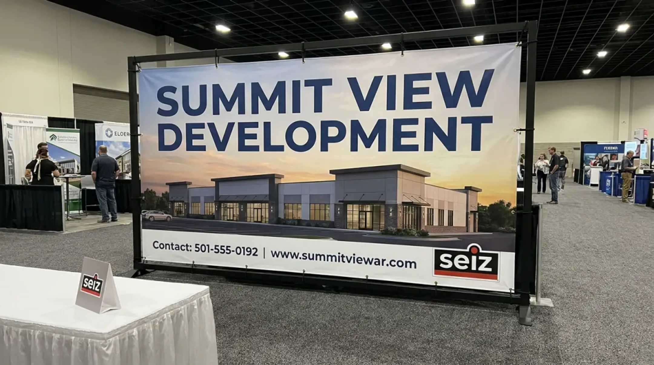 Construction and real estate trade show banner