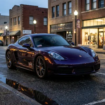 Personal custom vehicle purple wrap
