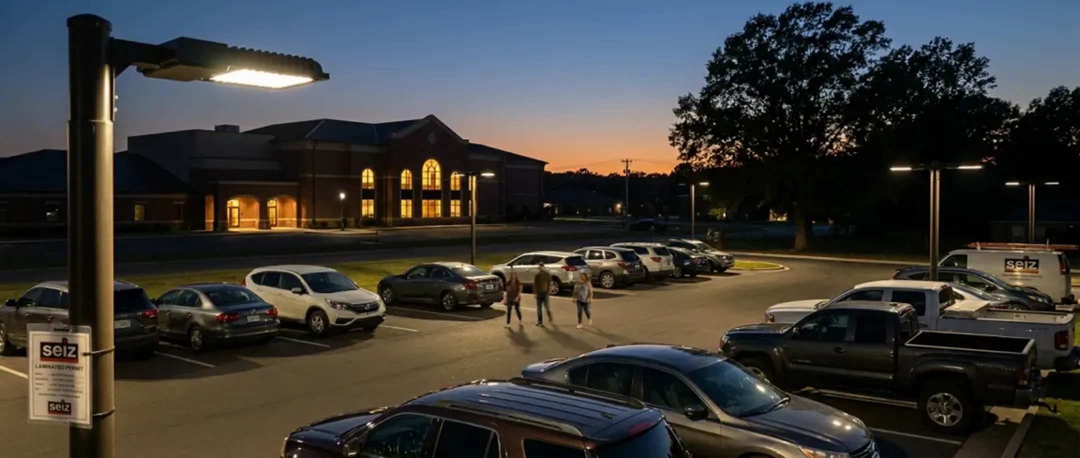 Church and school parking lot LED lighting