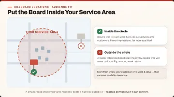 Billboard audience mapping process from customer profile to location validation