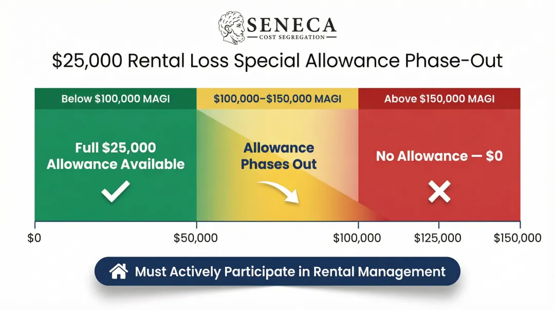 25000 passive rental loss allowance phase-out range by modified adjusted gross income
