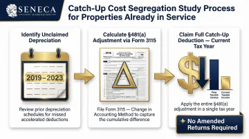 Catch-up cost segregation lookback study process using IRS Form 3115 adjustment