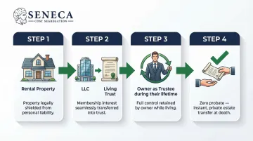 LLC plus living trust layered structure workflow for rental property succession planning