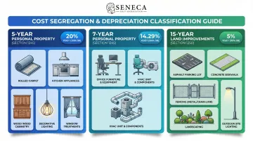 MACRS cost segregation property reclassification tiers 5 7 and 15 year categories