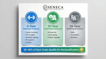 Gym property asset categories eligible for accelerated [depreciation](/service/depreciation-planning-services) reclassification rates