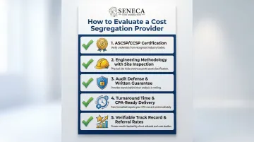 Five criteria checklist for evaluating and choosing a cost segregation provider