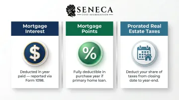 Three immediately deductible rental property closing costs infographic overview