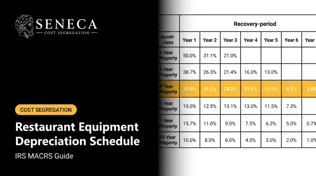 Restaurant Equipment Depreciation Schedule: IRS MACRS Guide