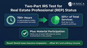 Real estate professional status two-part IRS qualification test and tax benefit impact