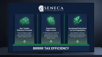 Three-pillar BRRRR tax strategy framework showing refinancing depreciation and cost segregation