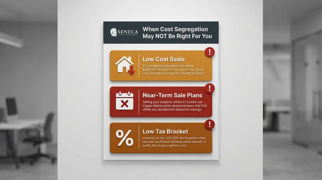 Three scenarios where cost segregation does not make financial sense for investors