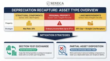 Depreciation recapture rates by asset type with 1031 exchange and partial disposition mitigation strategies