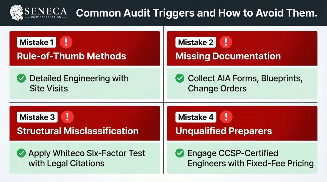 Four common cost segregation audit mistakes and how to avoid IRS scrutiny