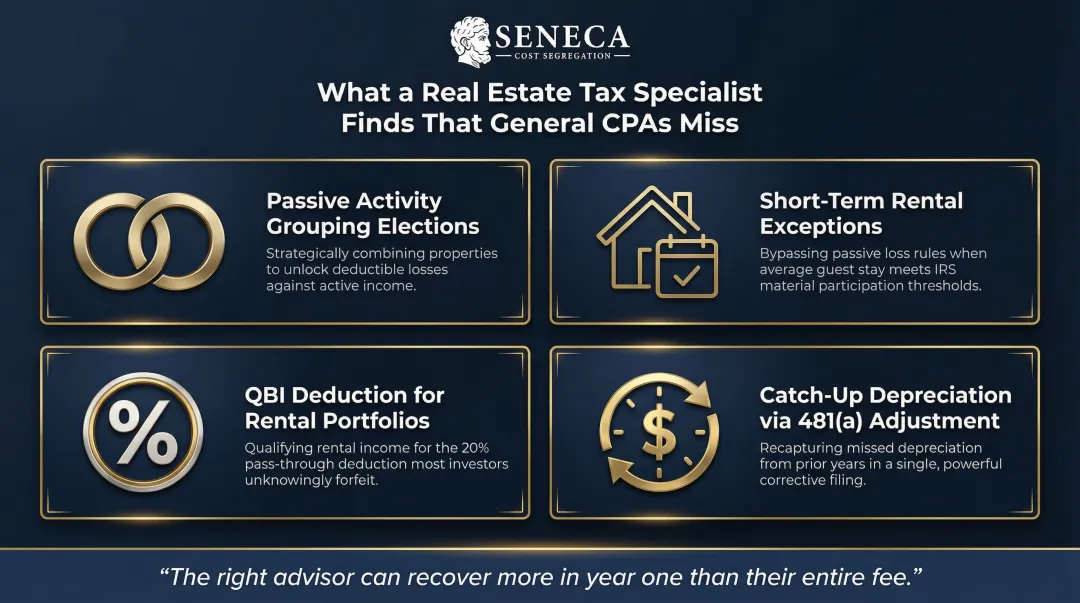 Four overlooked rental tax strategies real estate specialists identify infographic