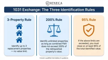 1031 exchange three property identification rules 3-property 200-percent 95-percent explained
